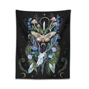 Psychedelic deer skull mushroom moon tapestry bedroom wall hanging