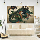 Psychedelic dragon meme tapestry large bedroom wall hanging