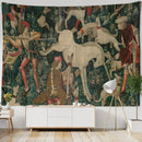Psychedelic gold peacock cute skeleton tapestry bedroom wall hanging