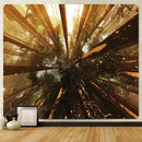 Psychedelic moss green forest view tapestry bedroom wall decor