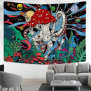 Psychedelic octopus abstract mushroom tapestry wall hanging bedroom decor