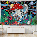Psychedelic octopus abstract mushroom tapestry wall hanging bedroom decor