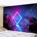 Psychedelic purple and blue galaxy tapestry bedroom wall hanging