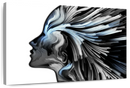 Abstract Silver Profile Colors Wall Art