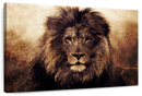 Grunge Lion Head Wall Art