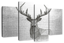 Geometric Deer Wall Art