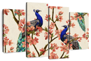Royal Blue Peacocks Wall Art