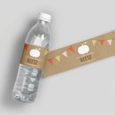 Pumpkin Flags Water Bottle Labels