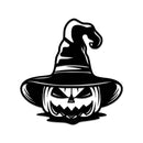 Pumpkin Witch Metal Wall Art – Halloween Spooky Holiday Home Decor