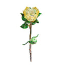 Purple and gold crystal rose figurine living room glass ornament