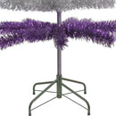 Purple & Silver Layered Tinsel Christmas Tree