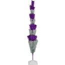 Purple & Silver Layered Tinsel Christmas Tree