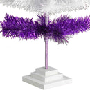 Purple & White Layered Tinsel Christmas Tree