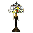 Purple Tiffany-Style Lamp in Baroque Glass Style