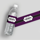 Purple Birthday Water Bottle Labels