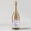 Purple Floral Champagne Label