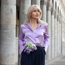 Monique - Long Silk Scarf - Lavender
