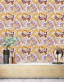Purple Floral Pattern Wallpaper