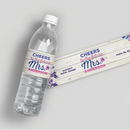 Purple Floral Water Bottle Labels