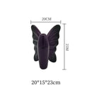 Purple glossy dark butterfly ceramic bow vase living room decor