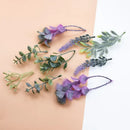 Purple & green 10pcs plastic grass artificial plants living room decor