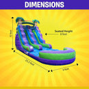 Large Purple Marble Inflatable Water Slide With Pool And Blower (SAK82910)