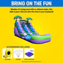 Large Purple Marble Inflatable Water Slide With Pool And Blower (SAK82910)