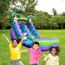 Large Purple Marble Inflatable Water Slide With Pool And Blower (SAK82910)