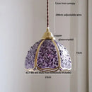 Purple mosaic crystal glass led pendant light living room