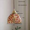 Purple mosaic crystal glass led pendant light living room