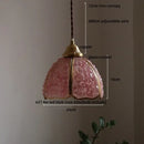 Purple mosaic crystal glass led pendant light living room