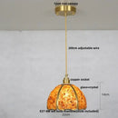 Purple mosaic crystal glass led pendant light living room