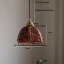 Purple mosaic crystal glass led pendant light living room