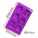Purple owl cartoon animal silicone cake mould kitchen diy bakeware