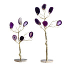 Purple & teal golden agate tree art piece living room decor