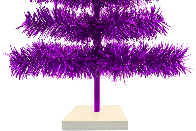 Purple Tinsel Christmas Tree