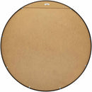 Round Mirror with Black Aluminum Frame