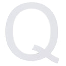 Arial Font White Painted MDF Wood Letter Q (6 Inches)