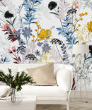 Light Wallpaper with Wildflowers