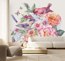 Birds and Peonies Wallpaper