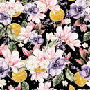 Lemons between Flowers Wallpaper