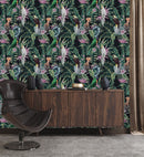 Modish Exotic Birds Wallpaper Chic