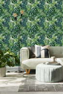 Elegant Exotic Leaves Wallpaper