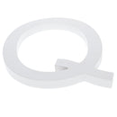 Arial Font White Painted MDF Wood Letter Q (6 Inches)