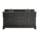 James Martin Brookfield 72" Double Bathroom Vanity, Black Onyx