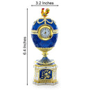1904 Kelch Chanticleer Blue Enamel Royal Imperial Easter Egg with Clock