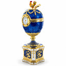 1904 Kelch Chanticleer Blue Enamel Royal Imperial Easter Egg with Clock