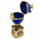 1904 Kelch Chanticleer Blue Enamel Royal Imperial Easter Egg with Clock