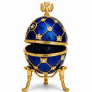 Coat of Arms Blue Royal Inspired Easter Egg
