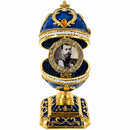 Blue Enamel Scrolls Royal Inspired Easter Egg